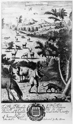 De Harbourer met de bloedhond voor het opsporen van het hert, uit 