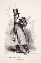 De Joodse Oude-Kleren Man, naar een daguerreotype door Richard Beard, illustratie uit London Labour and London Poor door Henry Mayhew, pub. 1862