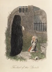 De Laatste van de Geesten, illustratie bij A Christmas Carol door Charles Dickens (1812-70) 1843