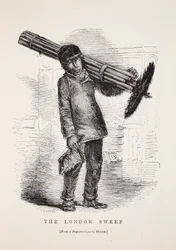 De Londense Schoorsteenveger, naar de daguerreotype door Richard Beard, illustratie uit London Labour and London Poor door Henry Mayhew, pub. 1862