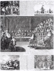 Het huwelijk, de oorlogen, het lijden en de dood van de koninklijke martelaar, koning Karel de Eerste, gedrukt door Henry Overton en J. Hoole
