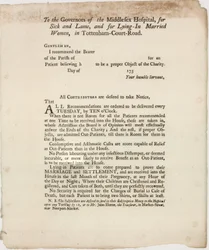 Het Middlesex Hospital, nabij Oxford Street