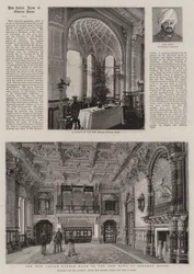 De nieuwe Indiase Durbar-kamer in de nieuwe vleugel van Osborne House (gravure)