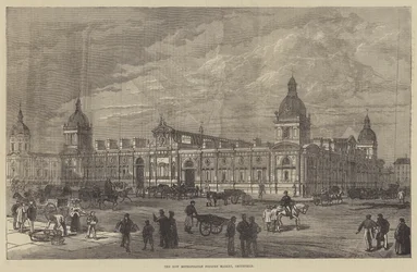 De nieuwe Metropolitan pluimveemarkt, Smithfield (gravure)