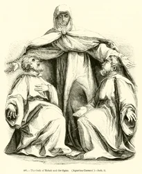 De eed van Rachab en de spionnen, Agostino Carracci, Jozua ii