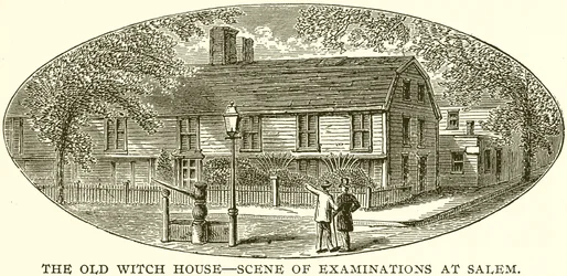 Het oude heksenhuis - scène van onderzoeken in Salem