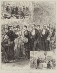 De prins en prinses van Wales, hun goede werken in Londen