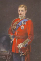 De Prins van Wales in het uniform van de Grenadier Guards