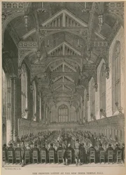 Prinses Louise bij de nieuwe Inner Temple Hall