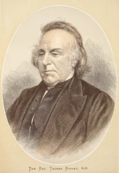 De Rev. Thomas Binney, D.D., illustratie uit De Geïllustreerde Editie van het Leven en de Ontdekkingen van David Livingstone door J. Ewing Richie, uitgegeven door A. Fullarton & Co., 1876