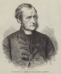 De zeer eerbiedwaardige G A Selwyn, DD, de nieuwe bisschop van Lichfield (gravure)