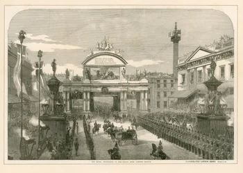 De Koninklijke Processie bij de Grote Boog, London Bridge