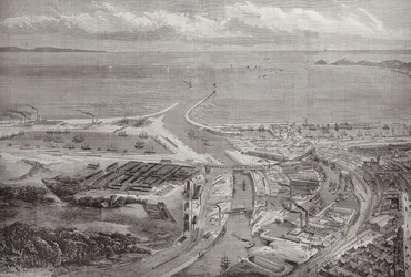 De Haven en Docks van Swansea, uit The Illustrated London News, 22 oktober 1881