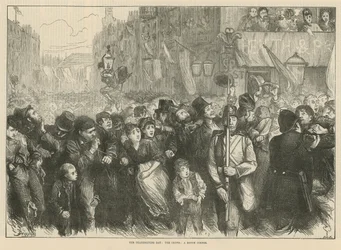 De Dankdag: de menigte: een ruwe hoek