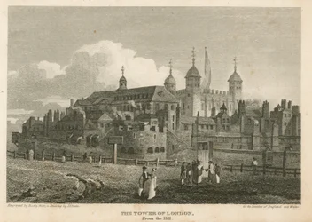 De Tower of London vanaf de heuvel
