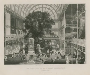 Het Transept van de Grote Tentoonstelling, noordwaarts kijkend