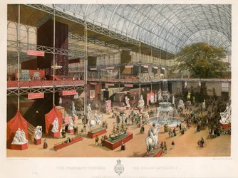 De Transept naar de Grote Ingang, Grote Tentoonstelling, 1851