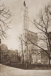 Het Woolworth Building, New York, illustratie uit 