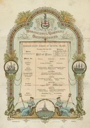 Zomerdiner van de Worshipful Company of Shipwrights (chromolitho)