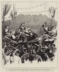 De moord op president Carnot buiten het Palais de Commerce, Lyon