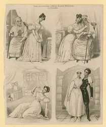 De houdingen van Miss Fanny Kemble als Juliet