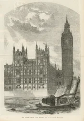 De klokkentoren bij de nieuwe Houses of Parliament
