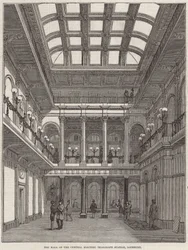 De hal van het Centrale Elektrische Telegraafstation, Lothbury