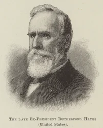 De overleden ex-president Rutherford Hayes, Verenigde Staten