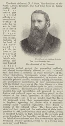 De overleden generaal Smit, vice-president van de Transvaal (gravure)