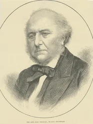 De overleden Lord Westbury, Ex-Lord Chancellor (gravure)