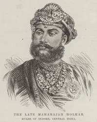 De wijlen Maharajah Holkar, Heerser van Indore, Centraal India