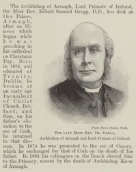 De wijlen aartsbisschop Dr Gregg, aartsbisschop van Armagh en Lord Primate van Ierland (gravure)