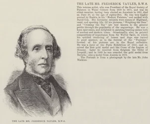 De overleden Mr Frederick Tayler, RWS