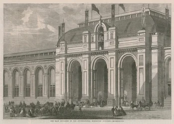 De hoofdingang van de Internationale Tentoonstelling van 1862
