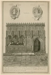 Het monument van Raherus, oprichter en eerste prior van St. Bartholomews Priory en Hospital in het jaar 1123