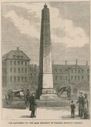 Het monument voor het 24e Regiment in de tuinen van Chelsea Hospital