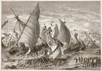 De zeeslag in de haven van Syracuse