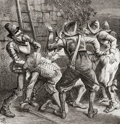 The rest of the rascals jumped on him and Burked him
