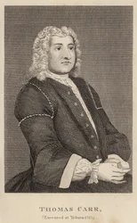 Thomas Carr, geëxecuteerd in Tyburn 1737