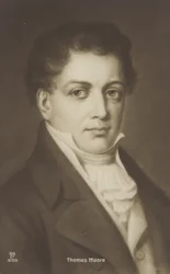 Thomas Moore (1779-1852), Ierse dichter, zanger en entertainer (litho)