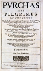 Titelpagina van Purchas zijn Pelgrims door Samuel Purchas, gepubliceerd in 1625