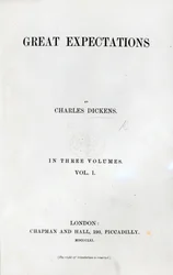 Titelpagina van Great Expectations door Charles Dickens, eerste editie, 1861