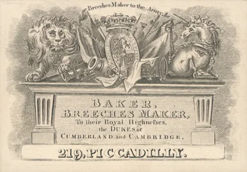 Handelskaart, Baker, Broekmaker