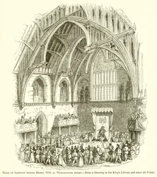 Proces van Lambert voor Hendrik VIII in Westminster Abbey