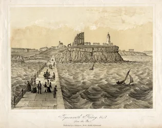 Tynemouth Priory vanaf de pier