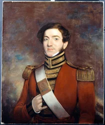 Niet-geïdentificeerde officier, 32e Regiment (Bengalen) Inheemse Infanterie, ca.1828