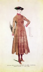 Uniform gedragen door vrouwelijke portiers bij de Bank of England 1917-20