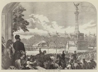 Onthulling van de Sedan-overwinningskolom in Berlijn