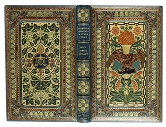 Boven- en onderomslagen, met adelaar, fakkel, hart, weegschaal en bloemmotieven, 1820