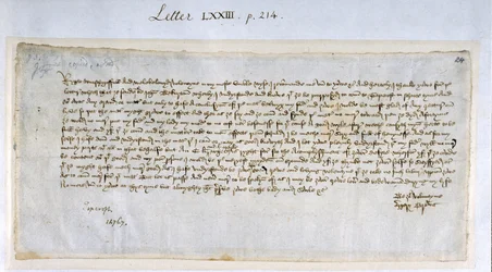 Valentijnsbrief van Margery Brews aan John Paston III, februari 1477
